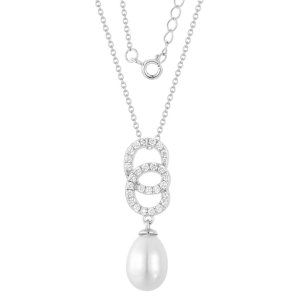 Pearl 925 sterling silver necklace-MP01041D